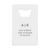 モノグラユニークム写真日付を保存するクレジットカードのBo クレジットカード栓抜き (正面)