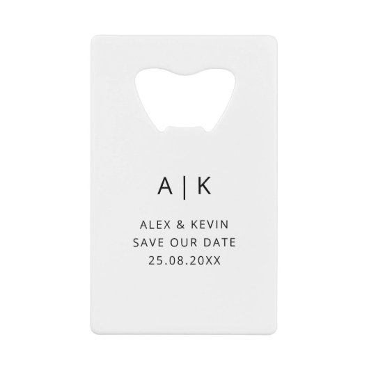 モノグラユニークム写真日付を保存するクレジットカードのBo クレジットカード栓抜き (正面)