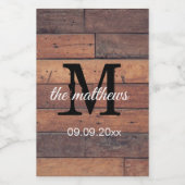 モノグラユニークム素朴パーティーミパーソナライズされたニ ワインラベル (シングルラベル)