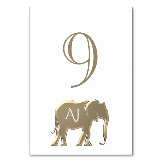 モノグラユニークム結婚ス テーブルナンバー (正面)