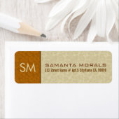 モノグラーはっきりしたドモダンベージュ&ブラウンダマスク ラベル (インサイチュ)