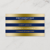 モノグラーストライプド金ゴールド幾何学模様2 名刺 (裏面)