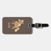 モノグラーパーソナライズされたムポニーエクエストリアンホースガール ラゲッジタグ (正面横)