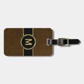 モノグラーフェイクド革ヴィンテージルック ラゲッジタグ (正面横)