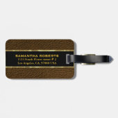 モノグラーフェイクド革ヴィンテージルック ラゲッジタグ (裏面横)