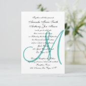 モノグラームイニシャルあなたの写真をアップ結婚ロード 招待状 (スタンド正面)