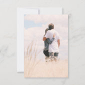 モノグラームイニシャルあなたの写真をアップ結婚ロード 招待状 (裏面)