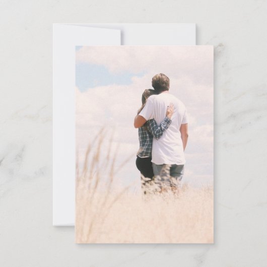 モノグラームイニシャルあなたの写真をアップ結婚ロード 招待状 (裏面)