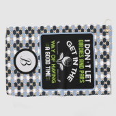 モノグラームタイポグラフィユーモア ゴルフタオル (横)