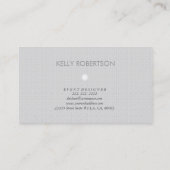 モノグラームモダンリネンのテクスチャルックイベントデザイン 名刺 (裏面)