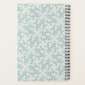 モノグラームヴィンテージ壁紙ブルー未加工 プランナー手帳 (裏面)