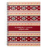 モノグラーム先住民アメリカの部族の幾何学的パター ノートブック (正面)