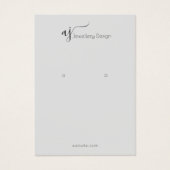 モノグラーム化されたソーシャルメディアのイヤリングディスプレイカード (正面)