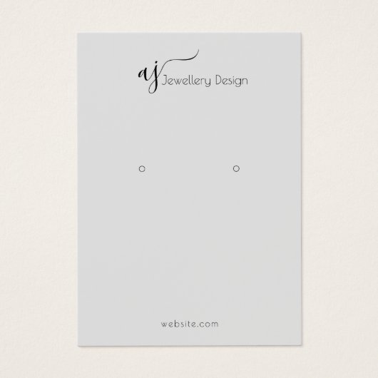 モノグラーム化されたソーシャルメディアのイヤリングディスプレイカード (正面)
