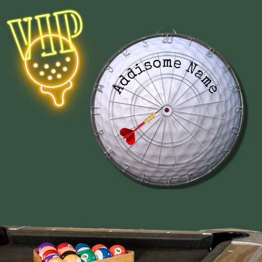 モノグラーム名ホワイトゴルフボールダーツボード ダーツボード