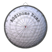 モノグラーム名ホワイトゴルフボールダーツボード ダーツボード (正面)