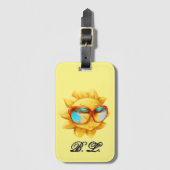 モノグラーム太陽 ラゲッジタグ (正面縦)