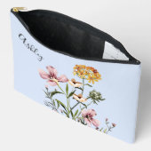 モノグラーム水の色ワイルドフラワーブーケ#1 アクセサリーポーチ (見開き)