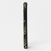 モノグラーム金ゴールドグリッタージグザグ山形パターン Case-Mate iPhoneケース (裏面/左)