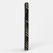 モノグラーム金ゴールドグリッタージグザグ山形パターン Case-Mate iPhoneケース (裏面/右)