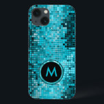 モノグラーム金属ターコイズ配列グリッター iPhone 13ケース<br><div class="desc">メタリックシーケン人気があるスのモノグラーム版ルックターコイズトーン鏡パターン。レトロ70のディスコのボールの鏡と輝きらきら光るきを持つ。このデザインを多くのトーンで探す。紫の青の緑のピンクと要求することができますあなたの色お気に入りの。それは画像パターンであり、実際の順序ではない。</div>