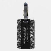 モノグラーム金属銀オランテフローラダマスク2 ラゲッジタグ (裏面縦)