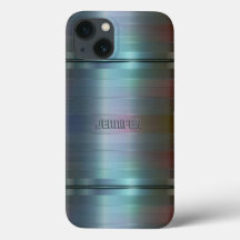 モノグラーム金属青灰色ストライプ模様