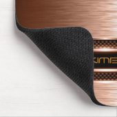 モノグラーム銅金属ブラシ仕上げアルミルック マウスパッド (コーナー)