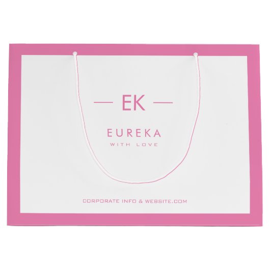 モノグラ企業のムと詳細を持つ企業のバッグ ラージペーパーバッグ (正面)