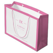 モノグラ企業のムと詳細を持つ企業のバッグ ラージペーパーバッグ (裏面アングル)