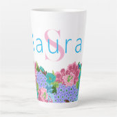 モノグラ名門私立校風のム名を持つ中華料理 カフェラテマグ (正面)