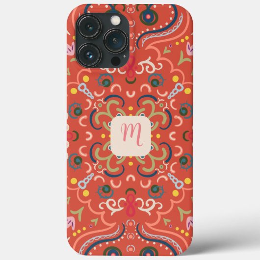 モノグラ名門私立校風のム&カラフル Case-Mate iPhoneケース (裏面)
