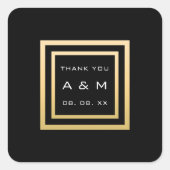 モノグラ感謝していム金ゴールドフレーム最小結婚化日 スクエアシール (正面)