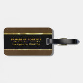 モノグラ擦り切れたム仕上げブラウンレザールック2 ラゲッジタグ (裏面横)