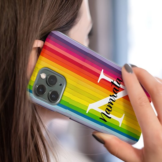 モノグラ数々のム色の名パーソナライズされた称電話ケース iPhoneケース