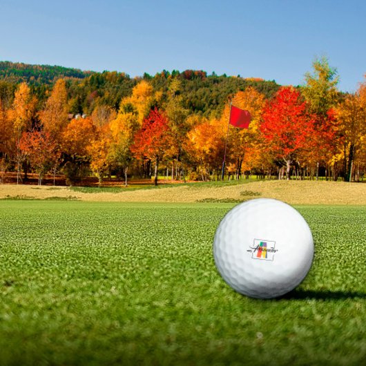 モノグラ最高のムイニシャル色の幾何文字A ゴルフボール