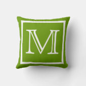 モノグラ無地のム中葉緑枕 クッション (裏面)
