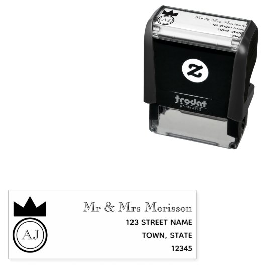 モノグラ王室のム結婚差出人住所 セルフインキングスタンプ (インサイチュ)