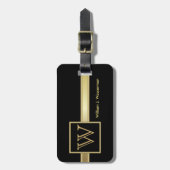 モノグラ男らしムエグゼクティブスタイル ラゲッジタグ (正面縦)