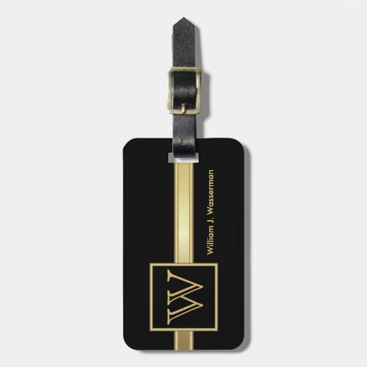 モノグラ男らしムエグゼクティブスタイル ラゲッジタグ (正面縦)