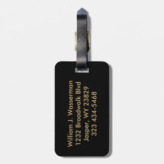 モノグラ男らしムエグゼクティブスタイル ラゲッジタグ (裏面縦)