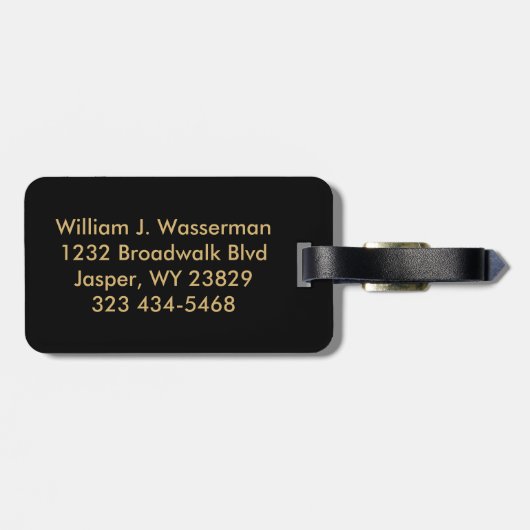 モノグラ男らしムエグゼクティブスタイル ラゲッジタグ (裏面横)