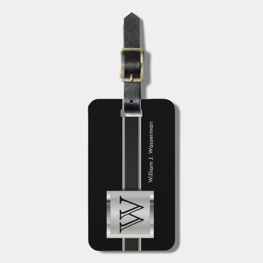 モノグラ男らしムエグゼクティブスタイル ラゲッジタグ (正面縦)