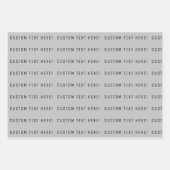 モノグラ男らしムパーソナライズされた白黒 ラッピングペーパーシート (正面3)