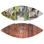 モノグラ素朴ムウッドフォトコラージュフットボール アメリカンフットボール (パネル)