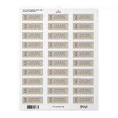 モノグラ素朴ムエレガントフローラベージュバーラップ ラベル (フルシート)