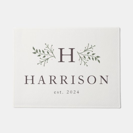 モノグラ素朴ムカスタム形式 ドアマット (正面)