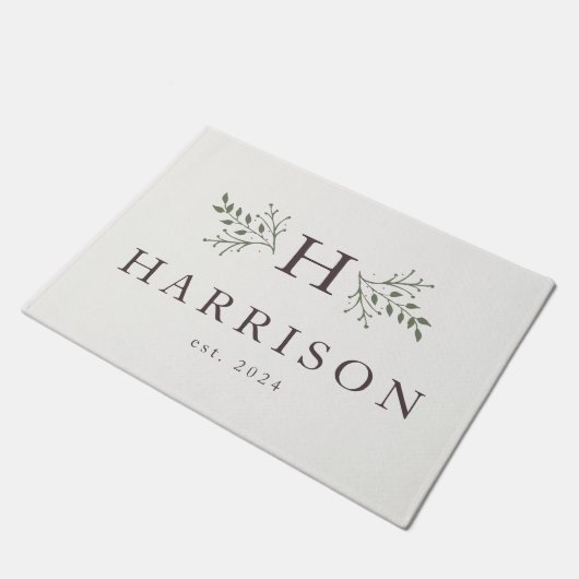 モノグラ素朴ムカスタム形式 ドアマット (アングル)