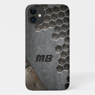 モノグラ素朴ムグランジ男らしパーソナライズされた iPhone 11 ケース
