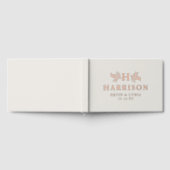 モノグラ素朴ムシンプルイニシャルバラ金ゴールド結婚の ゲストブック (全面)